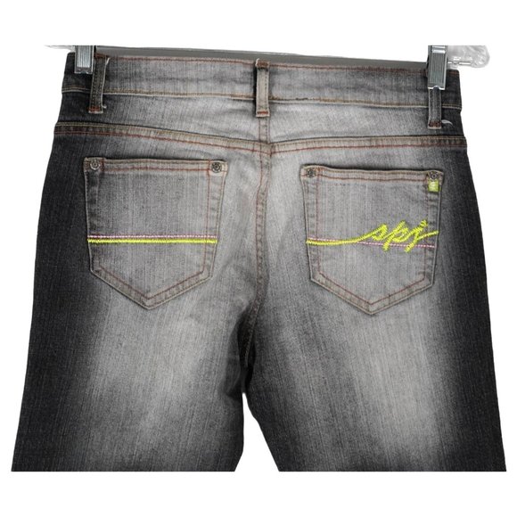 Southpole Jeans Size 9 Black Gray Fade Stretch Denim - Picture 1 of 14